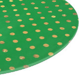 Planche À Découper Vert avec points de Parties scintillant or (Coin)