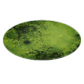 Planche À Découper Vert Citron Grunge avec Accents Noirs (Coin)