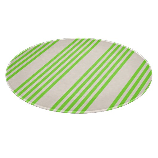 Planche À Découper Vert citron vert et beige cinq rayures motif (Coin)