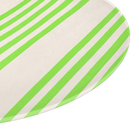 Planche À Découper Vert citron vert et beige cinq rayures motif (Coin)
