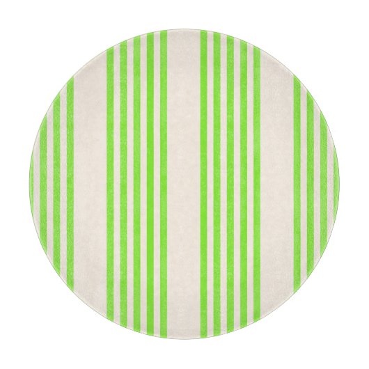 Planche À Découper Vert citron vert et beige cinq rayures motif (Devant)