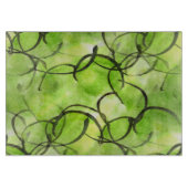 Planche À Découper vert d'arrière - plan de peinture de main (Devant)