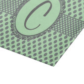 Planche À Découper Vert de menthe avec le Point-Monogramme gris de (Coin)