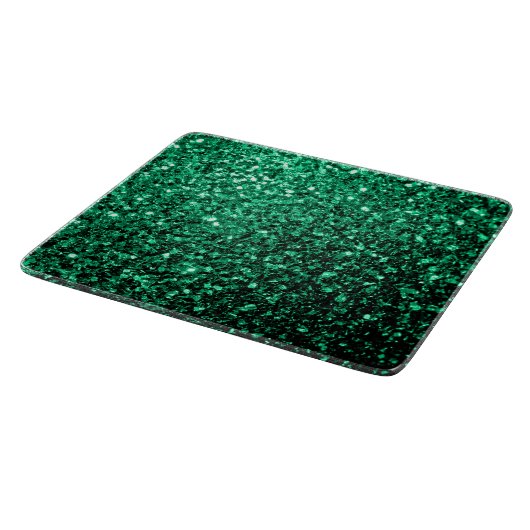 Planche À Découper Vert émeraude paillettes scintillantes (Coin)