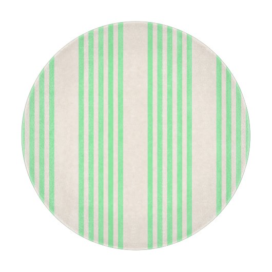 Planche À Découper Vert et beige cinq rayures motif (Devant)
