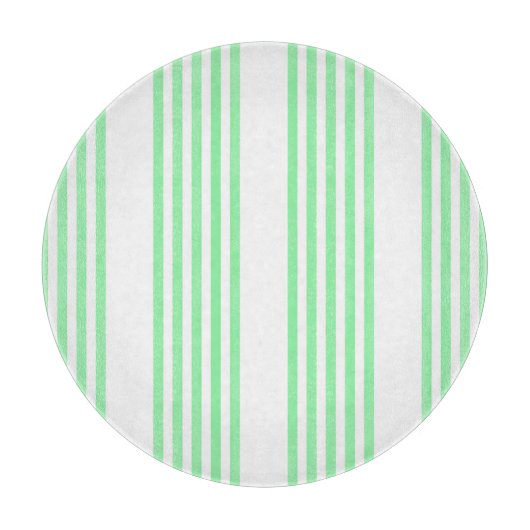 Planche À Découper Vert et blanc cinq bandes motif (Devant)