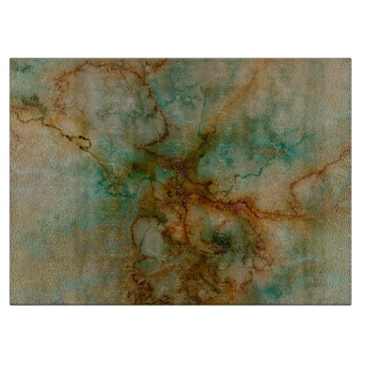 Planche À Découper Vert et marbre d'or (Devant)