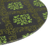 Planche À Découper Vert floral de papier peint (Coin)