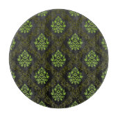 Planche À Découper Vert floral de papier peint (Devant)