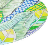 Planche À Découper Vert Jaune mignon Moderne Tropical Boho Feuille (Coin)