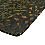 Planche À Découper Vert jungle jaune motif léopard guépard (Coin)