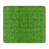Planche À Découper Vert lime étincelant et paillettes argentées (Devant)