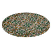 Planche À Découper Vert moutarde floral Azulejos motif géométrique (Coin)