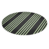 Planche À Découper Vert pâle et charbon cinq bandes motif (Coin)