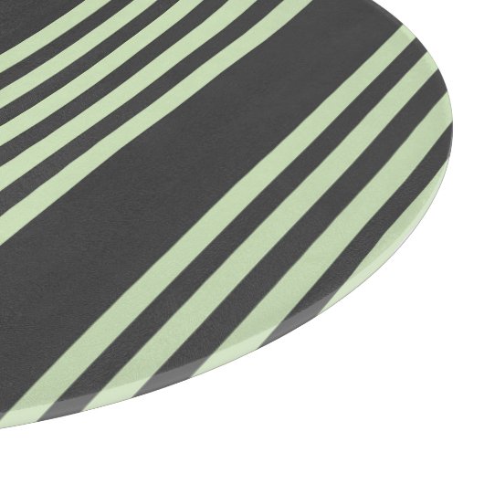 Planche À Découper Vert pâle et charbon cinq bandes motif (Coin)