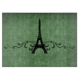 Planche À Découper Vert Vintage Français