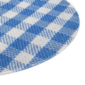 Planche À Découper Vêtements de table recouverts de blanc bleu. (Coin)