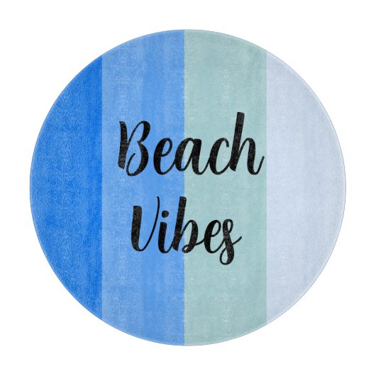 Planche À Découper Vibes De Plage, Bleues (Devant)