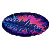 Planche À Découper Vibrant art de splash Cityscape (Coin)