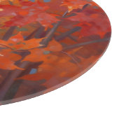 Planche À Découper Vibrant Canopée de Feuilles d'Érable d'Automne (Coin)