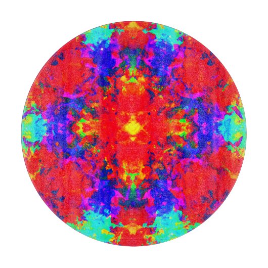 Planche À Découper Vibrant Couleurs vives Art Motif (Devant)