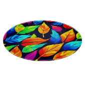 Planche À Découper Vibrant Feuilles d'automne Motif (Coin)