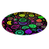 Planche À Découper Vibrant Neon Fruits Motif Art (Coin)