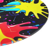 Planche À Découper Vibrant Paint Splatter Art Burst (Coin)