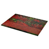 Planche À Découper Vibrant Rouge Orange Firebush (Coin)