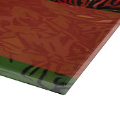 Planche À Découper Vibrant Rouge Orange Firebush (Coin)