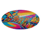 Planche À Découper Vibrations de rue colorées (Coin)
