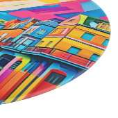 Planche À Découper Vibrations de rue colorées (Coin)