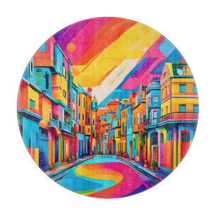 Planche À Découper Vibrations de rue colorées