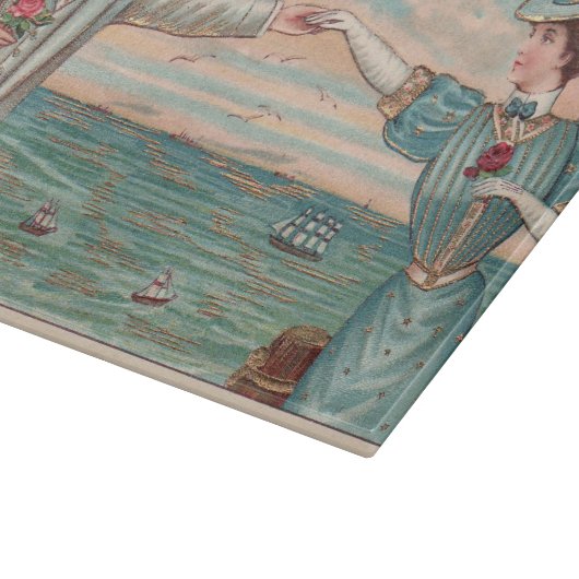 Planche À Découper Victorian Beach Love Dressy Ocean Mariage Couple (Coin)