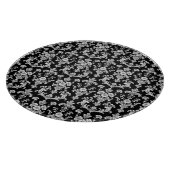 Planche À Découper Victorian Black and White Damask Pattern (Coin)