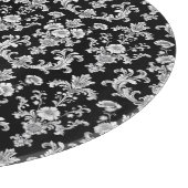 Planche À Découper Victorian Black and White Damask Pattern (Coin)