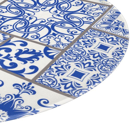 Planche À Découper Victorian Majolica : Patchwork Tile Motif. (Coin)