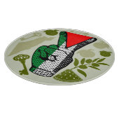 Planche À Découper Victory Sign Hand Resistance Red Triangle Symbol (Coin)