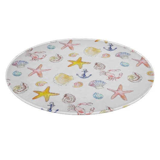 Planche À Découper Vie marine et Ancres (Coin)