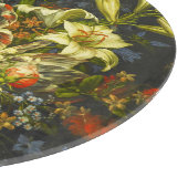 Planche À Découper Vie morte avec fleurs et fruits (Coin)