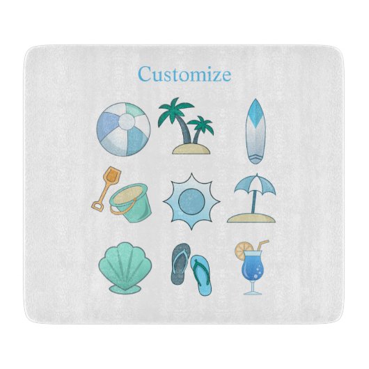 Planche À Découper Vie sur la plage Thunder_Cove (Devant)