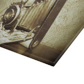 Planche À Découper Vieil appareil-photo vintage (Coin)