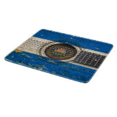 Planche À Découper Vieille guitare acoustique avec le drapeau du (Coin)