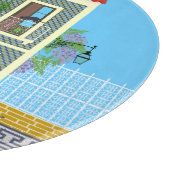 Planche À Découper Vieille maison de Lisbonne avec chats et tramway j (Coin)