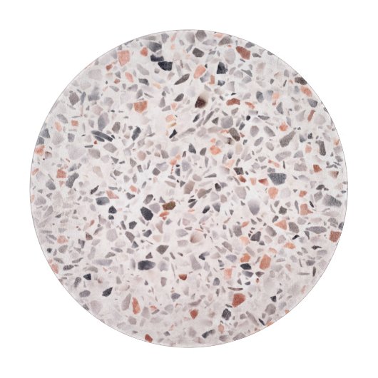 Planche À Découper Vieille texture terrazzo, motif d'hamper. (Devant)