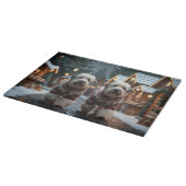 Planche À Découper Vieux chiens de berger anglais Noël Neige Vacances (Coin)