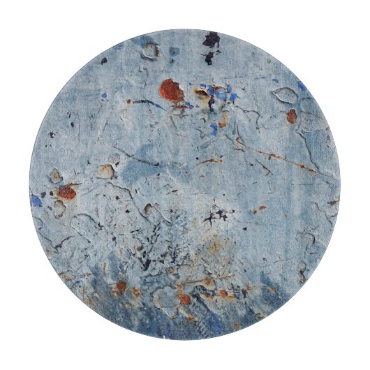 Planche À Découper Vieux corrode de tôle bleu fer (Devant)