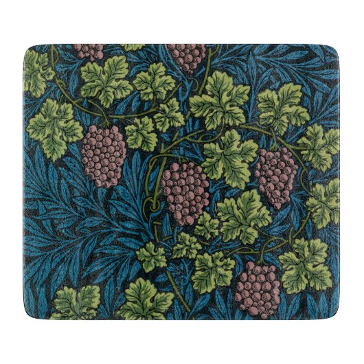 Planche À Découper Vignes avec grappes de raisins roses (Devant)