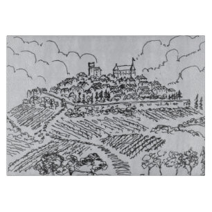 Planche À Découper Vignobles de Sancerre Vallée de la Loire, France