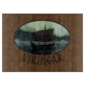 Planche À Découper Viking Navire Et Lumières Du Nord (Devant)